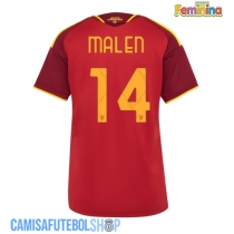 Camisa de time de futebol AS Roma Donyell Malen #14 Replicas 1º Equipamento Feminina 2026-27 Manga Curta